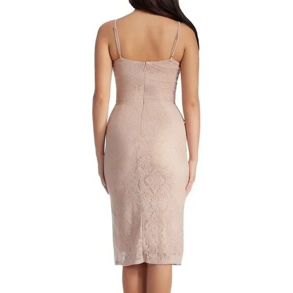 Zahra Pink Sheath Dress by Dress the Population DDRA83K801 M NWT - Picture 2 of 3